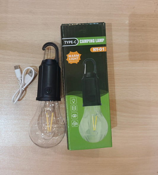 Rechargeable LED Lamp Bulb, Emergency Camping Lights with Clip Hook,