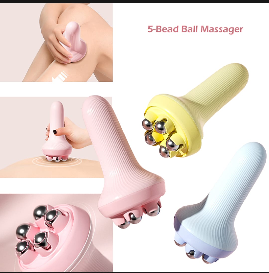 7 beads ball Portable massager roller Manual Hand body shoulder Massager therapy