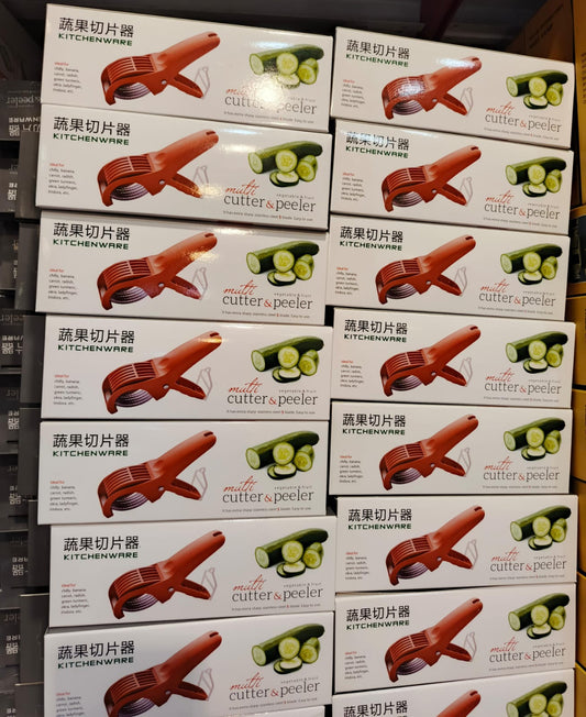 Multipurpose Veg Slicer with 5 Ultra-Sharp Stainless Steel Blades | 2-in-1