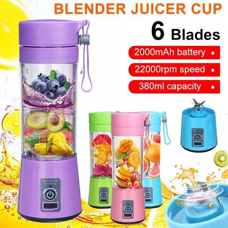 6 Blade Mini Portable USB Juicer Blender  Rechargeable  MADE IN CHINA
