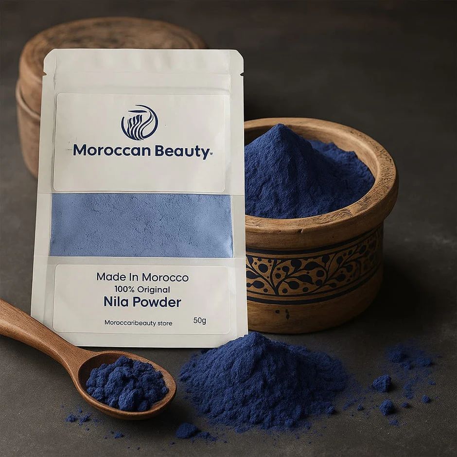 Moroccan Neela (Nila) Powder – 50 g Skin Brightening Indigo Clay
